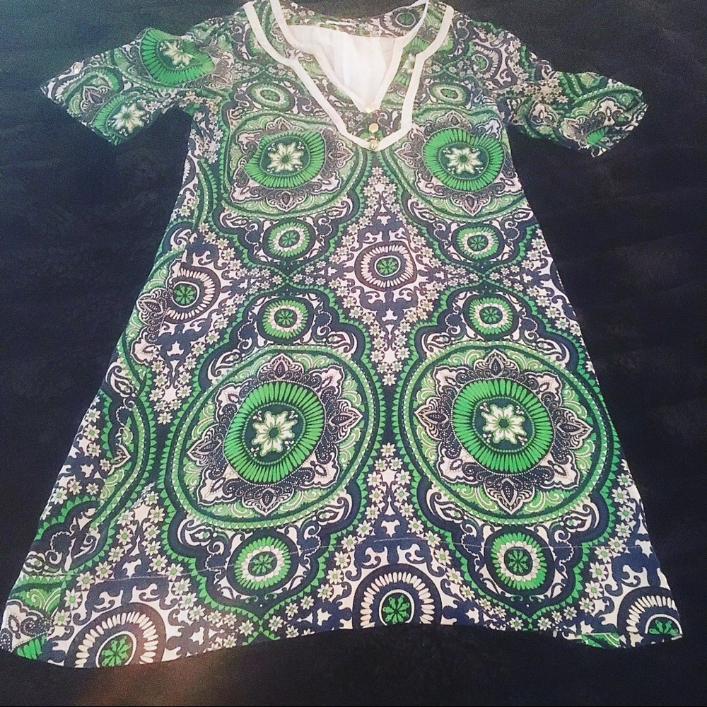 Mod vintage shift dress preppy